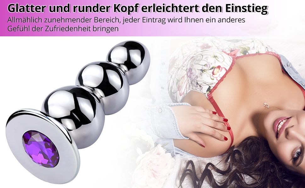 Анальний плагін з нержавіючої сталі з кулями - іграшка для дорослих, SM для жінок, пар, чоловіків