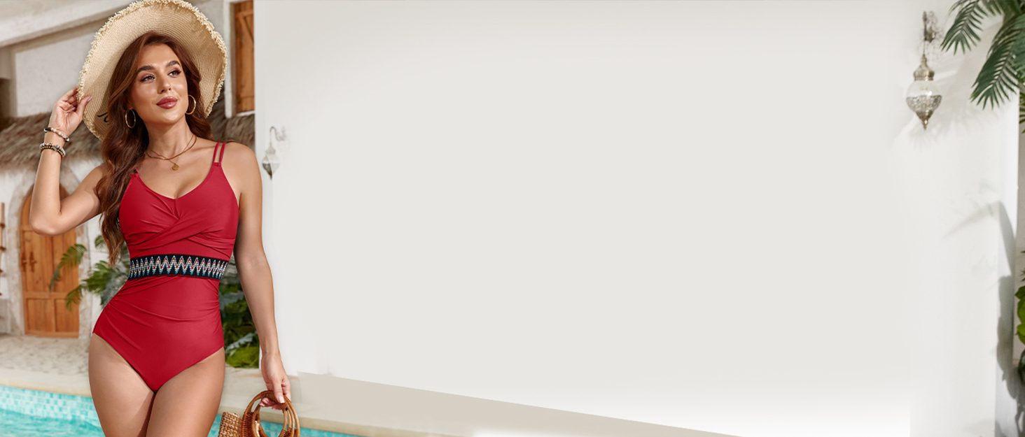 Купальник жіночий SHEKINI з вирізом, контролем живота, флуоресцентний рожевий