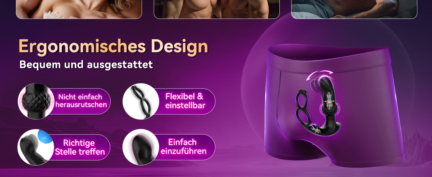 Вібратор для чоловіків з подвійним кільцем для стимуляції простати, анальний плаг у вигляді діаманта, вібратори для чоловіків, сексуальні іграшки, 7 режимів, дистанційне керування