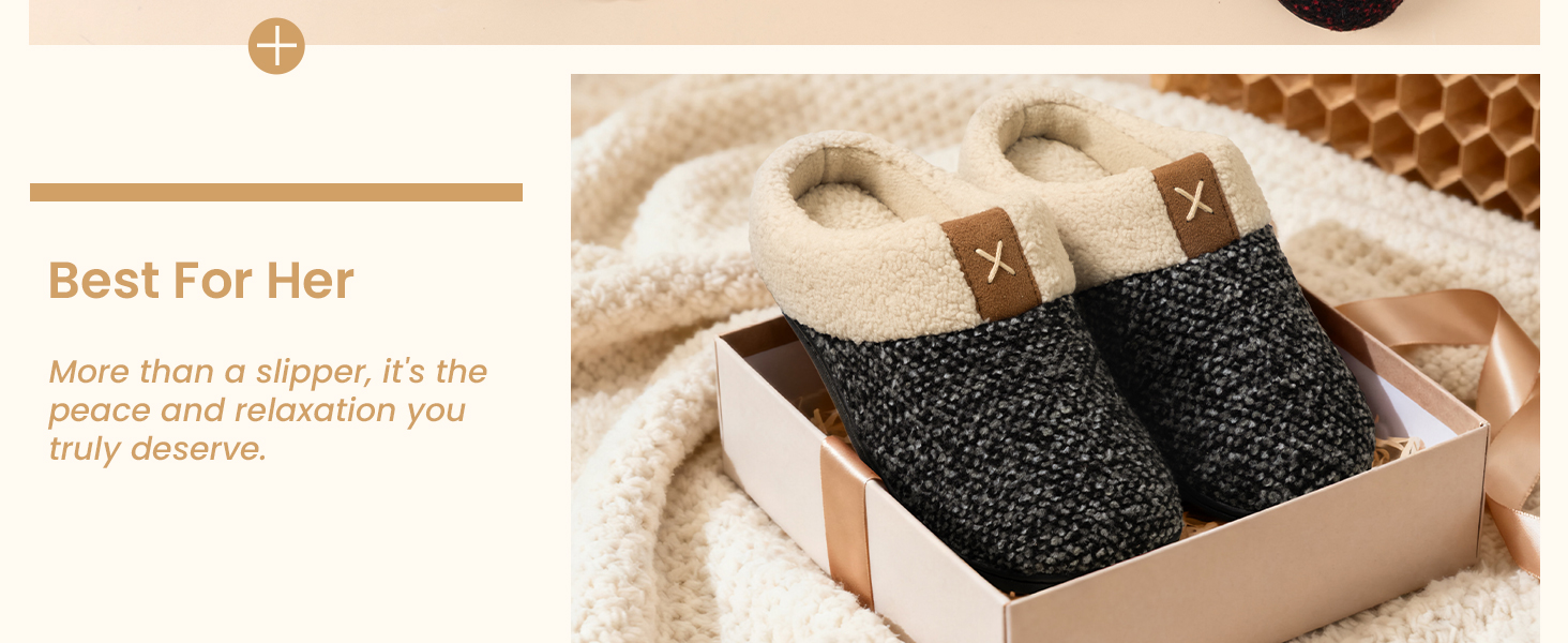 Жіночі теплі капці ULTRAIDEAS з плюшу та піною з пам'яттю (Memory Foam), м'які домашні та вуличні тапочки, чорні, розмір 40/41 EU
