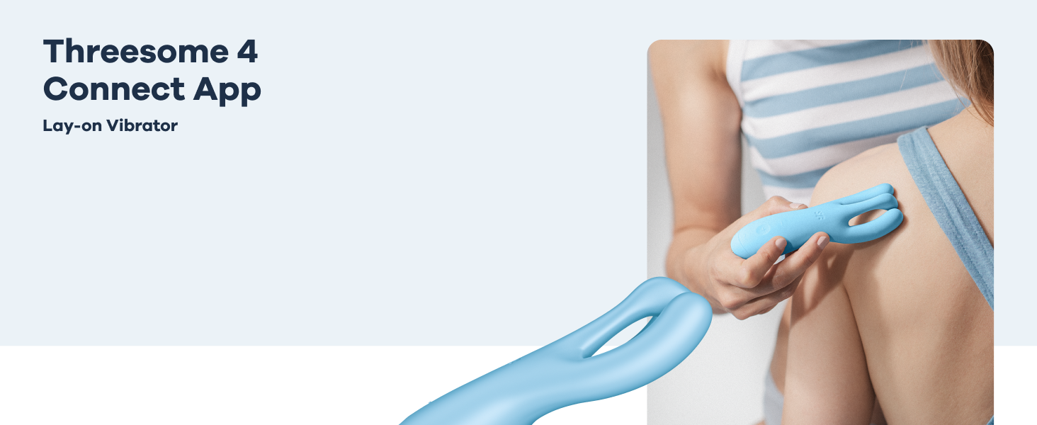 Вібратор Satisfyer Threesome 4 для жінок: стимуляція клітора та статевих губ, 3 мотори, водонепроникний (IPX7), Bluetooth-керування