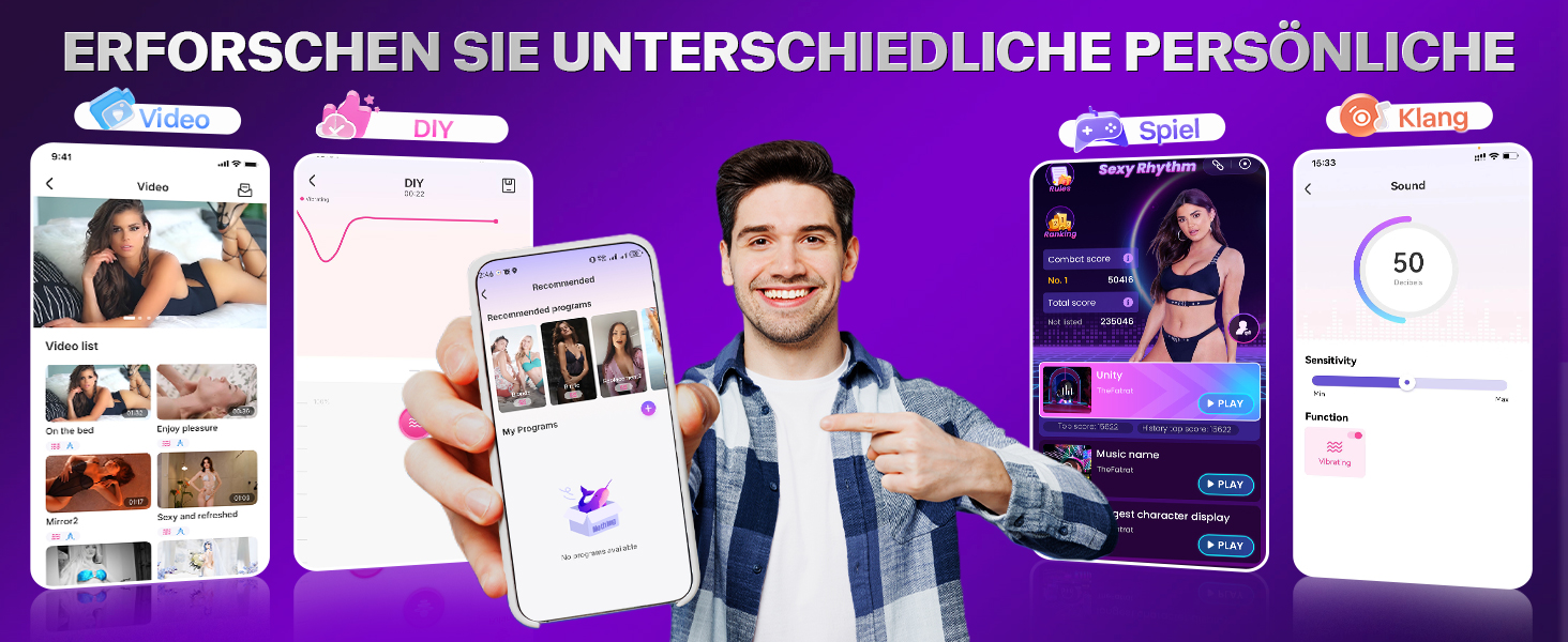 Анальні вібратори для жінок та чоловіків з вібрацією KI-Sync, 10 режимів, 61г. Стимуляція простати, анальні плагіни для чоловіків та жінок.