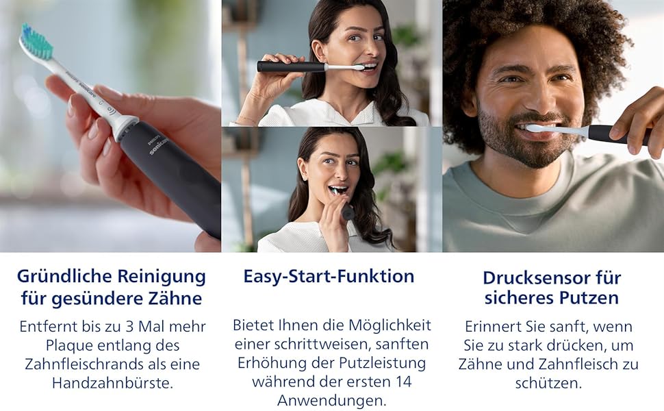 Електрична сонічна зубна щітка Philips Sonicare Series 2100 HX4021/01, 2 режими інтенсивності, SmarTimer, білий колір