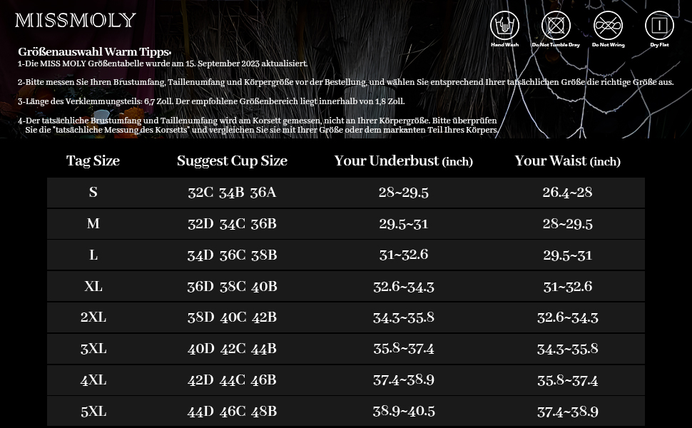 Корсет MISS MOLY з G-String, XL, чорний: вінтажний дизайн, штучна шкіра, на блискавку