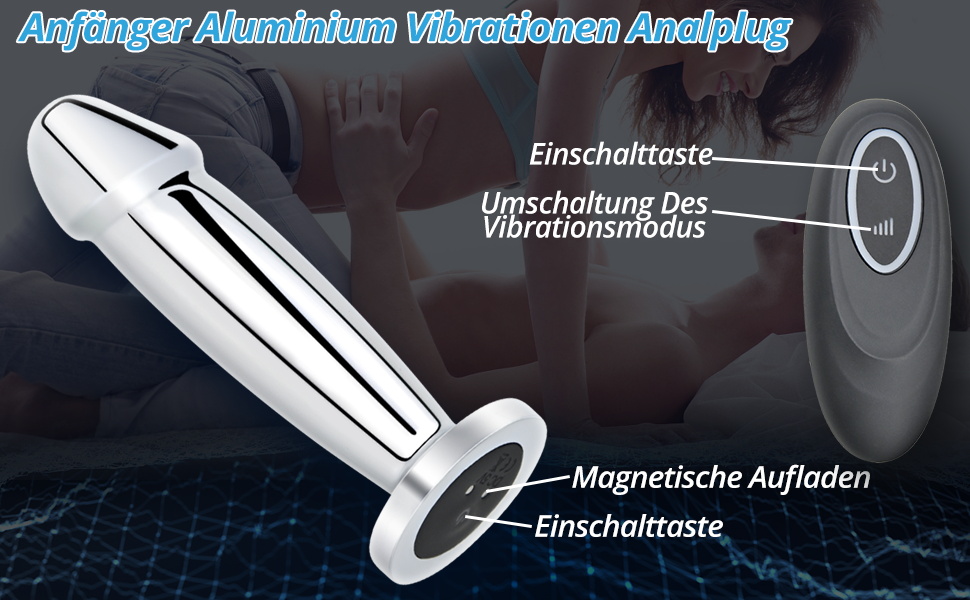 Анальний вібратор FLYTAGLE з алюмінію: 10 режимів, водонепроникний, для чоловіків, жінок та пар