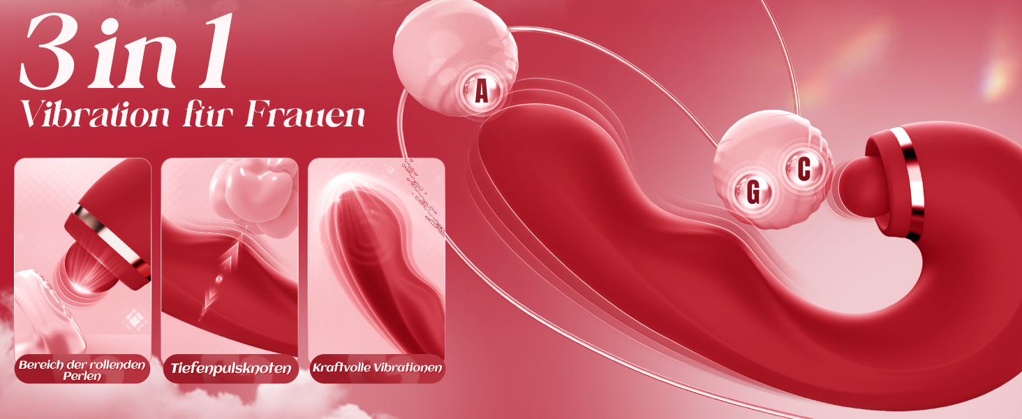 Вібратор для жінок з 5 режимами, масажер клітора та G-точки, сексуальна іграшка для пар, тихий вібратор, червоний