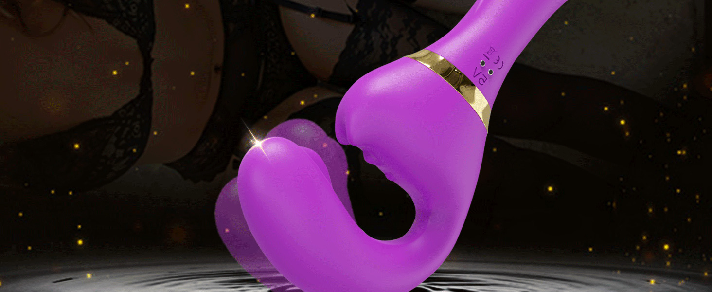 Вібратор дилда LYAMais G-Punkt з двома головками, 10 режимів вібрації, силікон, для жінок, парні ігри, стимулятор клітора, фіолетовий