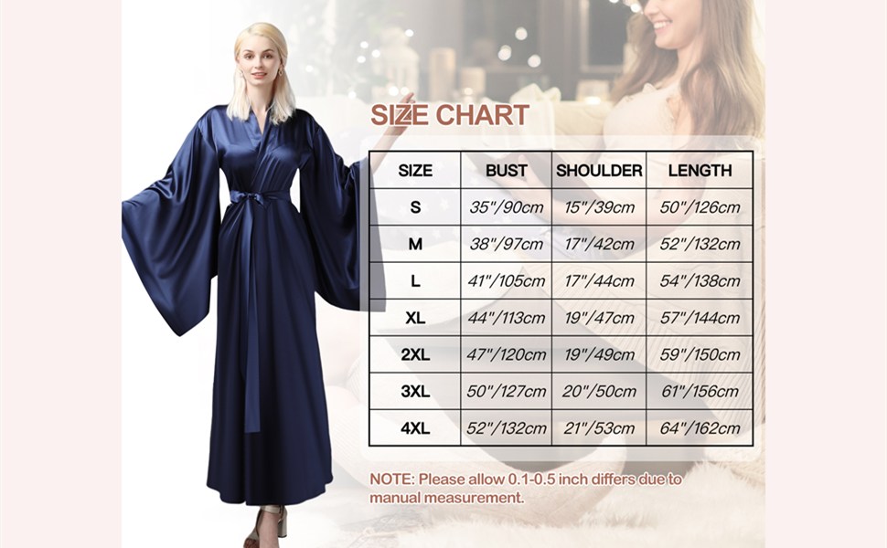 Жіночий халат кімоно з довгим рукавом з шовку, атласний халат для вечірки, весілля, нічної сорочки, домашнього одягу, великі розміри, чорний, L