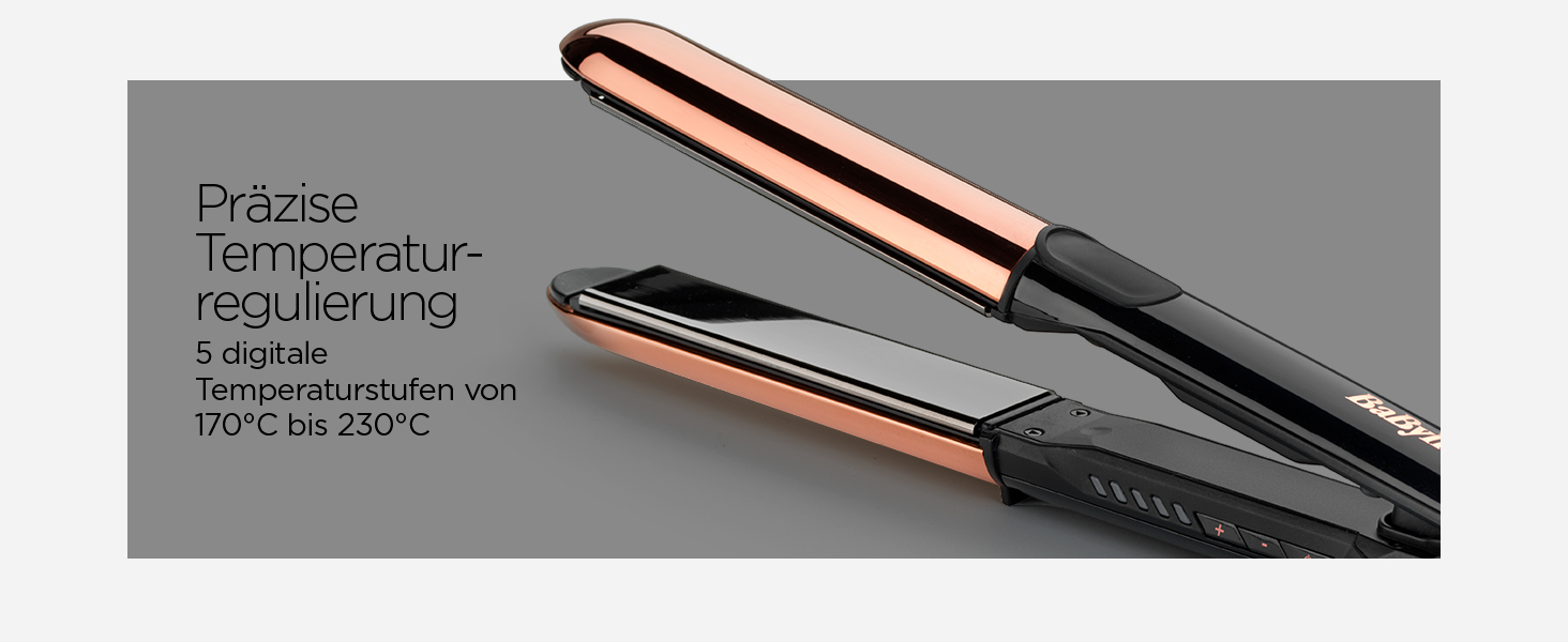 Випрямляч та плойка для волосся BaByliss Straight And Curl Brilliance ST482E: титанові пластини, іонізація Anti-Frizz, 5 рівнів температури до 235°C, мідний колір