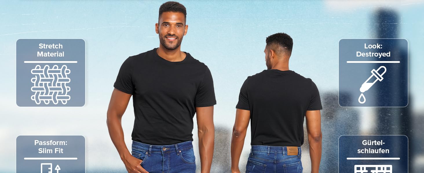 Чоловічі джинси Slim Fit ALESSANDRO SALVARINI з еластичним денімом, білі, розмір 36W / 34L