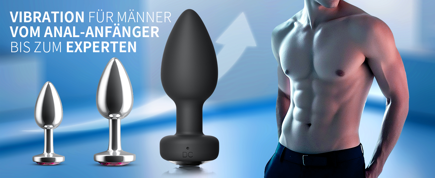 Анальні пробки для жінок та чоловіків, набір 3 шт. Силікон, метал, вібрація 10 режимів. Іграшки для дорослих, підходять для початківців, пар.