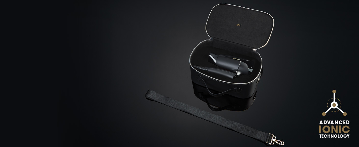 Компактний дорожній фен ghd flight+ з відкидним ручкою, концентратором та чохлом для перенесення, нова модель