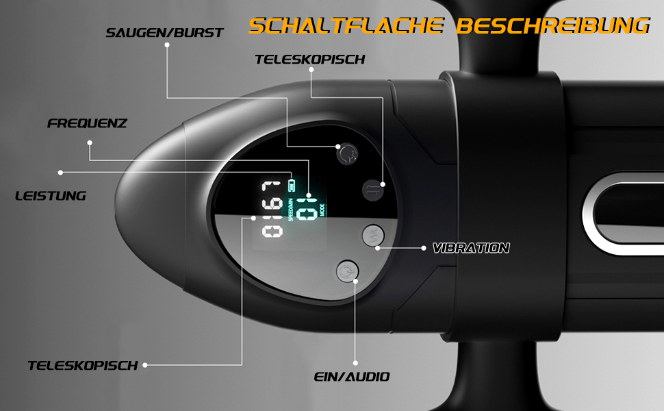 Електричний мастурбатор для чоловіків з телескопічною функцією та сукцією, 9 вібрацій. Іграшка для дорослих, для соло-використання