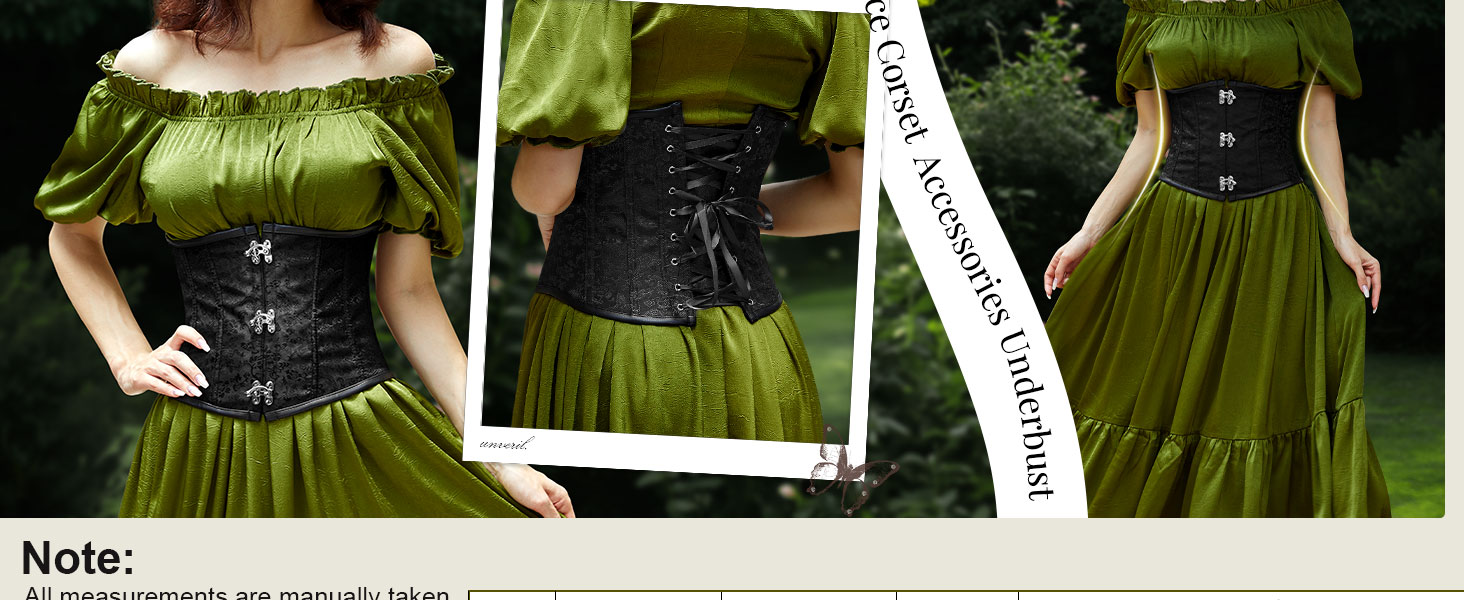 Жіночий корсет-топ JasGood: готичний корсет з мереживом, чорний жакардовий корсет для талії, ідеальний для Хелловіну