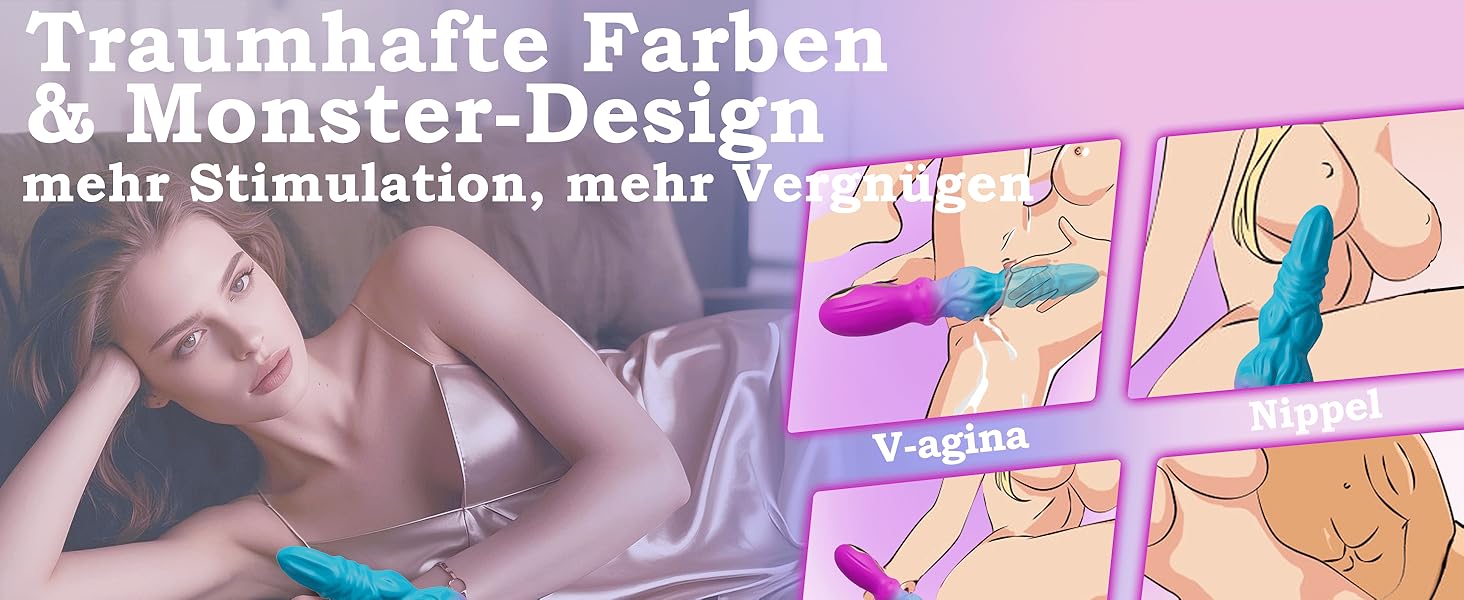 Вібратор для дорослих Monster Dildo з 9 режимів вібрації та LED-дисплеєм, 24 см, для жінок та чоловіків, набір вібраторів з стимуляцією клітора та анальним отвором