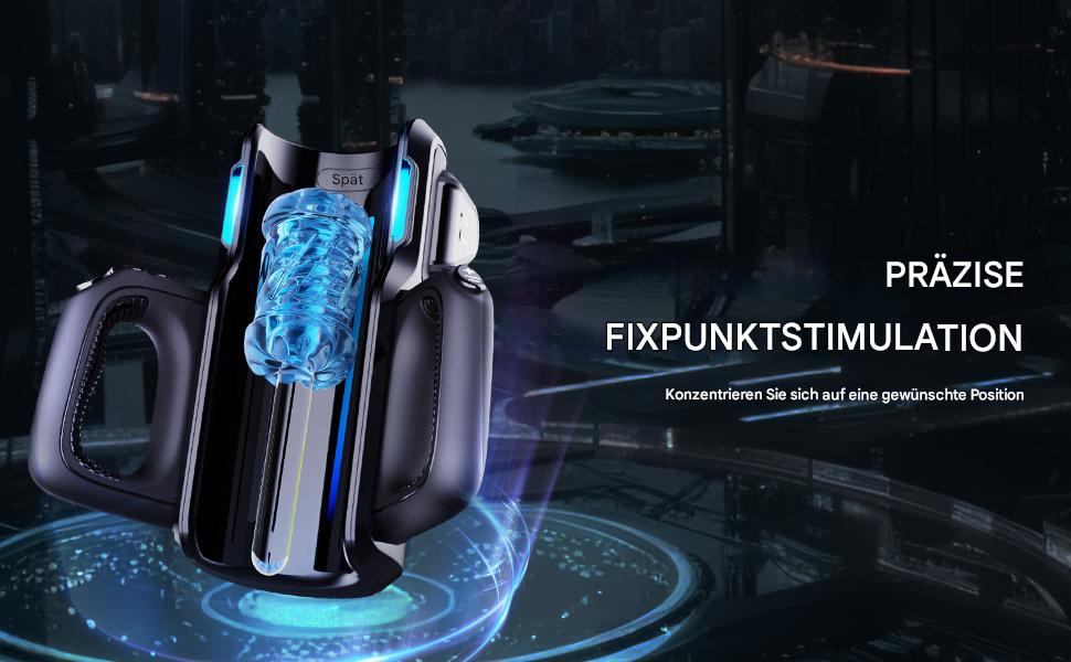 Електричний мастурбатор Leten Cannon King Pro з тримачем для телефону, 2 насадки, подвійні ручки, голосове управління та 10 режимів вібрації. Іграшка для чоловіків