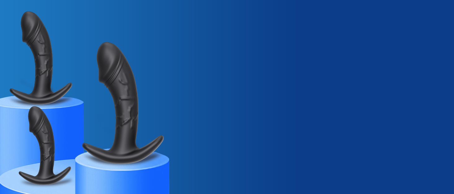 Анальний плагін (набір 3 шт) для жінок та чоловіків, силіконовий, T-подібна база - Dildo, секс-іграшка для початківців та досвідчених