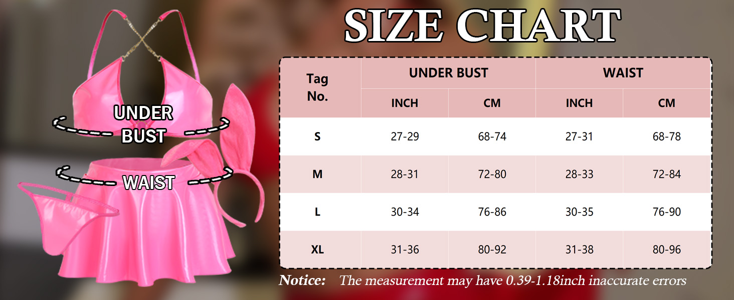 Костюм сексуальної нижньої білизни Ausing для жінок: сукня та комплект. Комплект сексуальної білизни для жінок, сукня-костюм, рожевий, S-XL. Ідеальний вибір для образу зайчика.