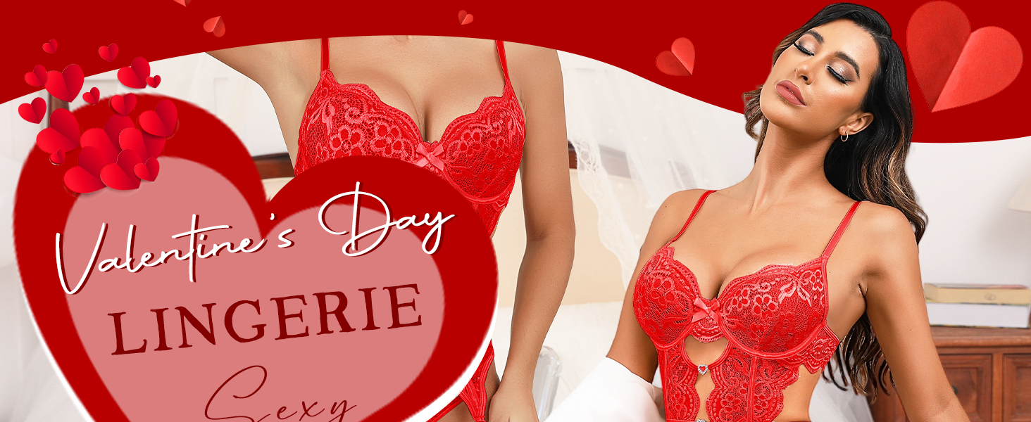 Сексуальний комплект спідньої білизни з мережива: боді, бюстгальтер з кісточками та трусики, обідній бант, чорний, S-XXL