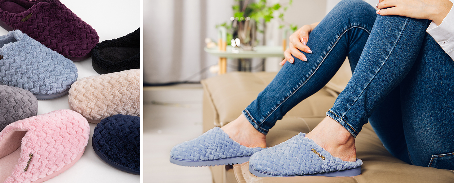 Жіночі домашні капці LongBay з ефектом пам'яті (Memory Foam) та плюшевим покриттям, протиковзаючі, сірі, розмір 38/39 EU