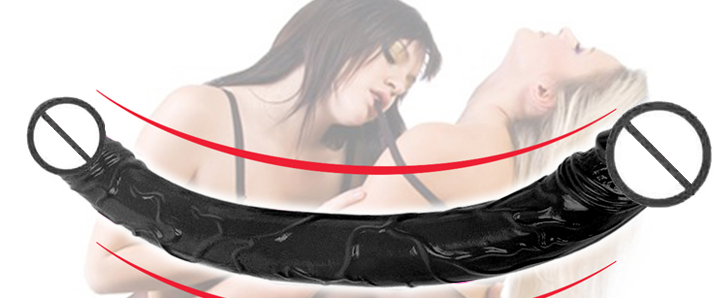 Двосторонній дилда Zooma Ultra-Long з реалістичного силікону, чорний