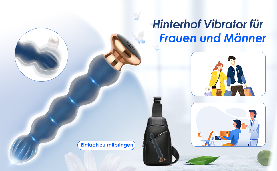 Анальні вібратори для жінок та чоловіків: силіконові кулі, масажер простати з пультом дистанційного керування, 10 режимів вібрації. Іграшки для дорослих