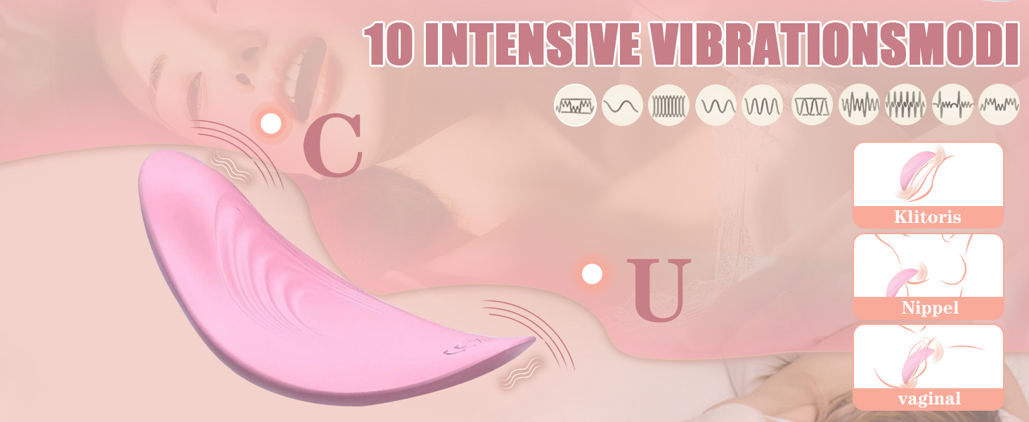 Вібратор-метелик TYDAY Ultradünn для жінок: 10 режимів, дистанційне керування, тихий, потужний стимулятор