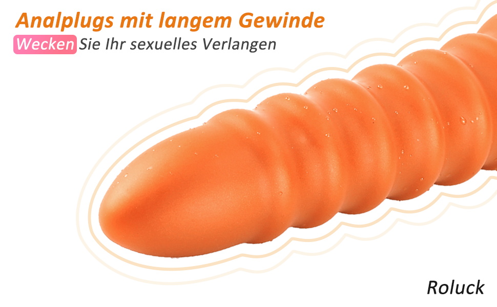 Анальний плаг Roluck з рідкого силікону з вузькою основою – іграшка для дорослих