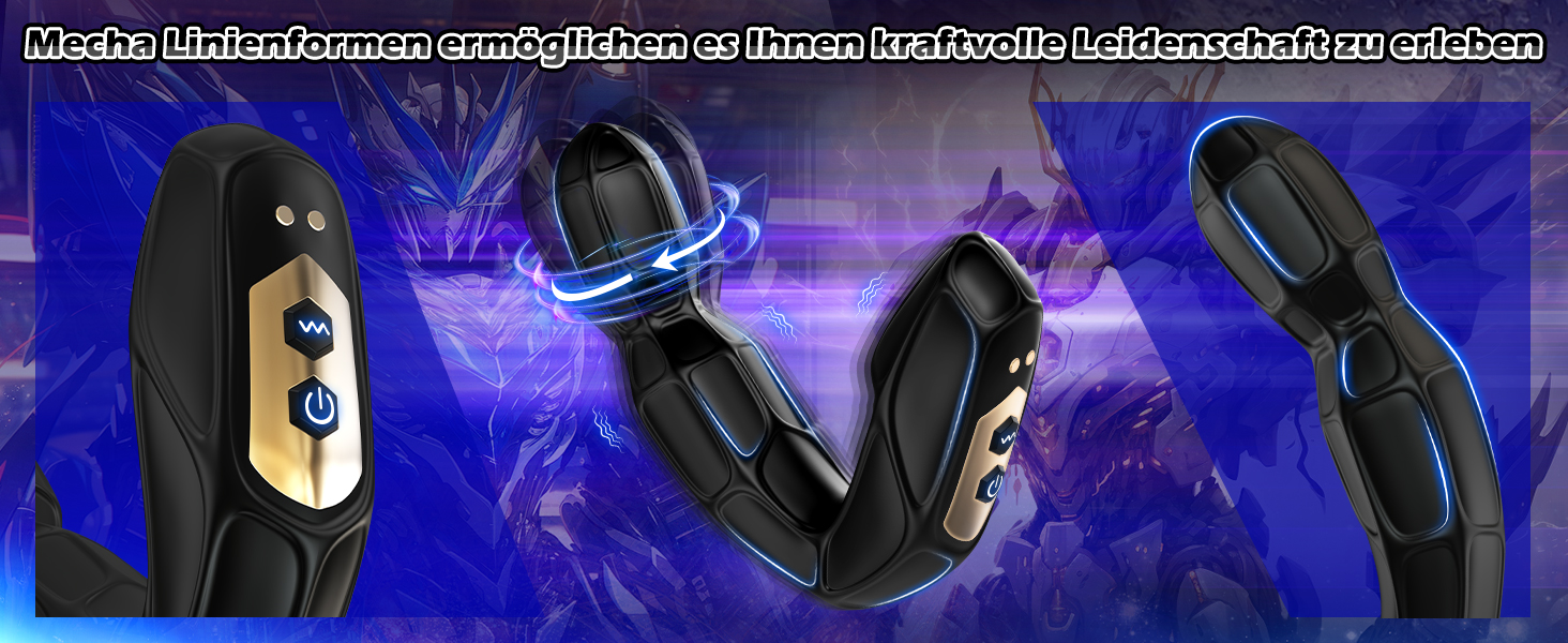 Вібратор для чоловіків Analplug для чоловіків – стимуляція простати, анальний плагін, секс-іграшка для чоловіків з 10 обертами та 10 вібраціями, секс-іграшка для пар Buttplug