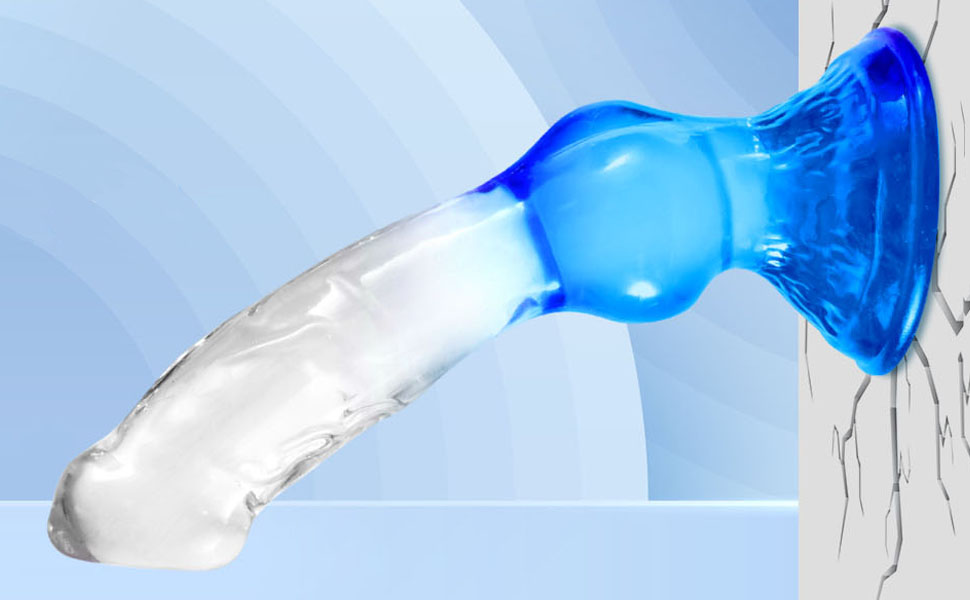 Анальний дildo Difemstoy з сильним присоском, стимулятор G-точки, іграшки для дорослих для жінок, чоловіків, пар (S, блакитно-прозорий)