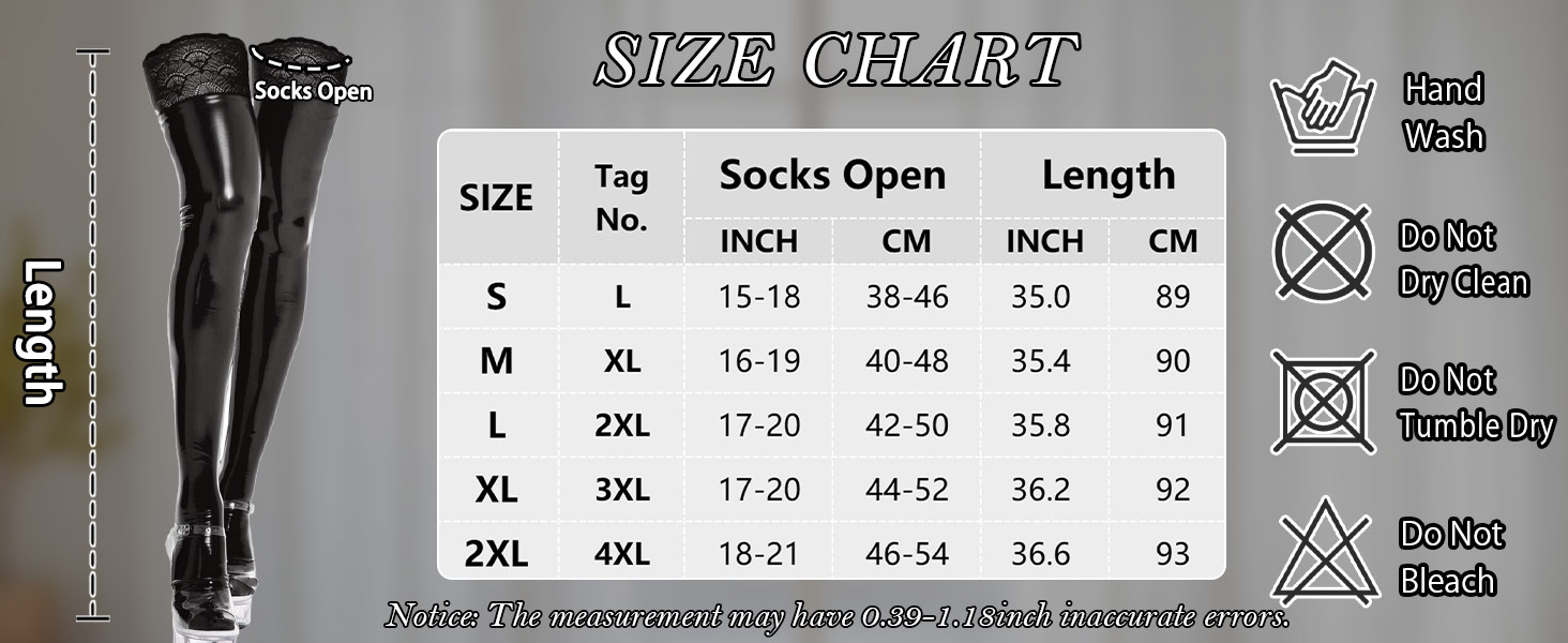Чулки панчіхні жіночі високі над коліно з мереживом, лак шкіра, чорні. Сексуальний блискучий дизайн, антиковзаючі, для косплею, спідня білизна.