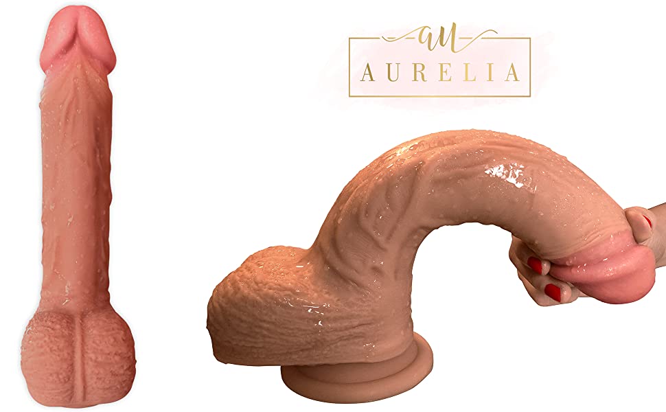 Реалістичний силіконовий дилда Aurelia® з потужним присоском - 26 см (XL) - для жінок, дерматологічно перевірений