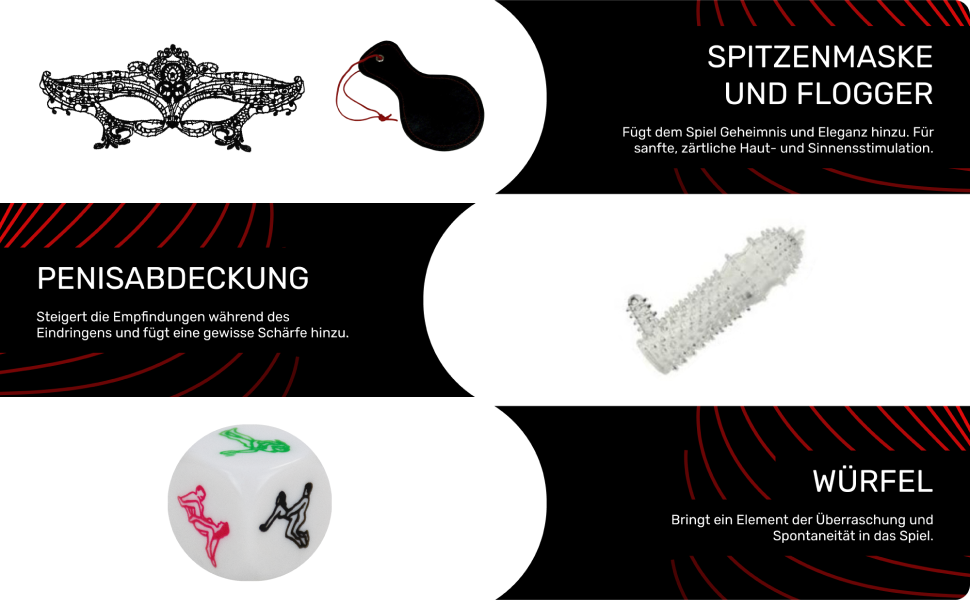 Набір для бонджа 18 предметів: фетши, наручники, маска для очей. SM-набір для початківців та досвідчених, чорний/червоний