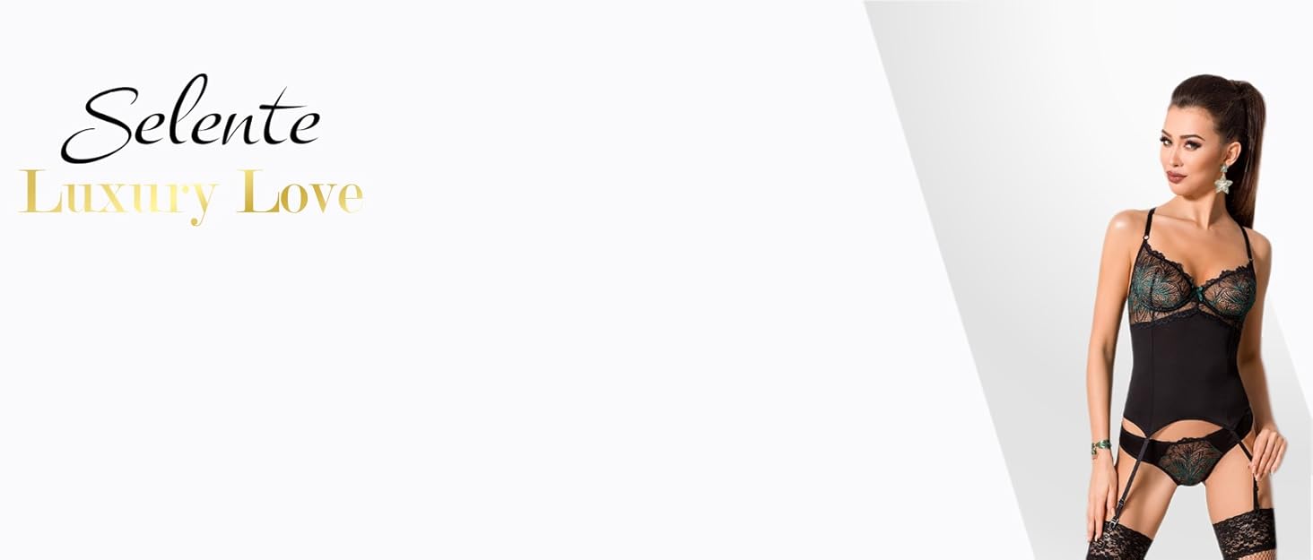 Selente Luxury Love: Комплект жіночої білизни з атласної маски для очей (вироблено в ЄС), L-XL, червоно-білий