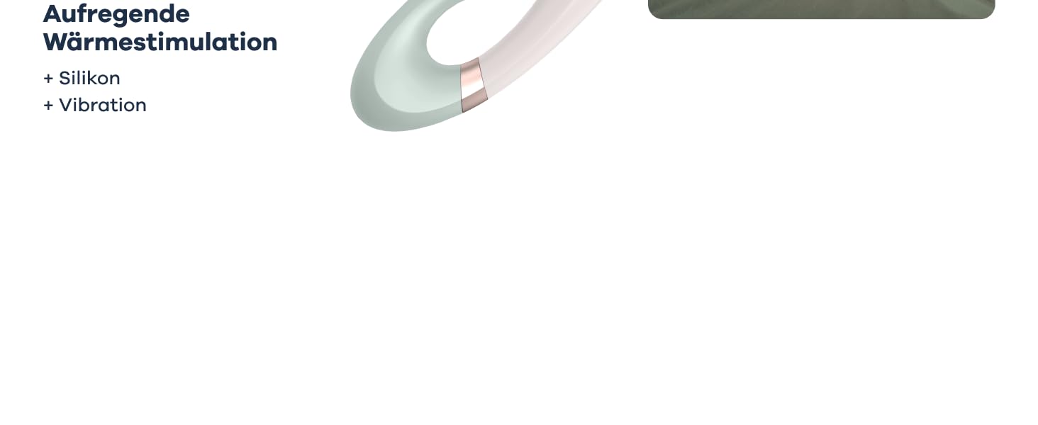 Satisfyer Heat Wave Connect - вібратор для жінок з підключенням Bluetooth | Зігріваючий вібратор з функцією нагріву та керуванням через додаток | Медичний силікон, 20 см | Mint