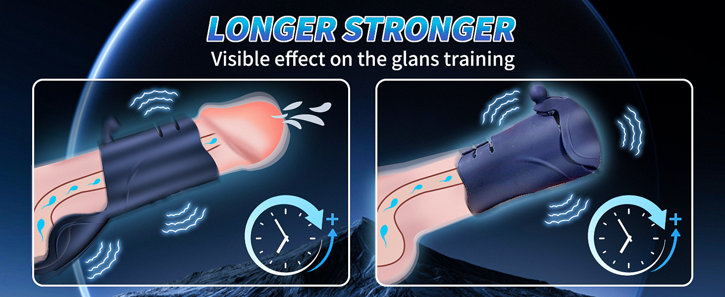Вібратор для пеніса Jpscor - кільце для пеніса з 10 режимами вібрації, рукав для збільшення та подовження ерекції