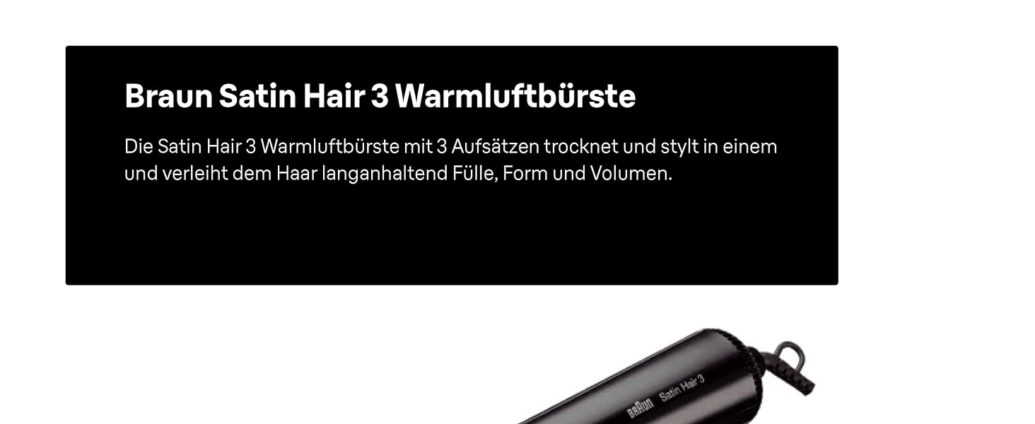 Фен для волосся Braun Satin Hair 3 Style&Go HD350 з іонізацією IonTec, складаний, 1600 Вт, чорний