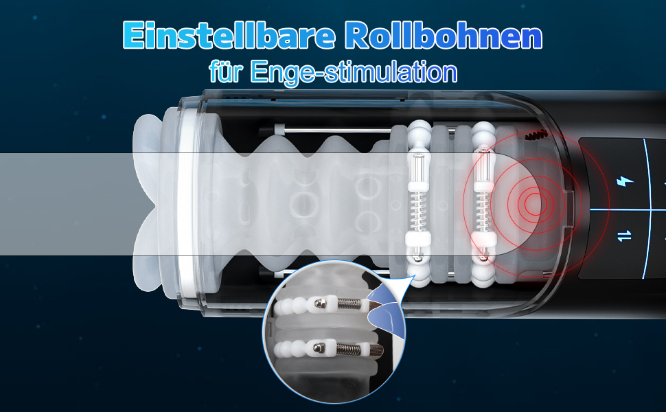 Електричний мастурбатор Leishen для чоловіків з масажними кульками - 10 режимів зсуву та 7 вібрацій