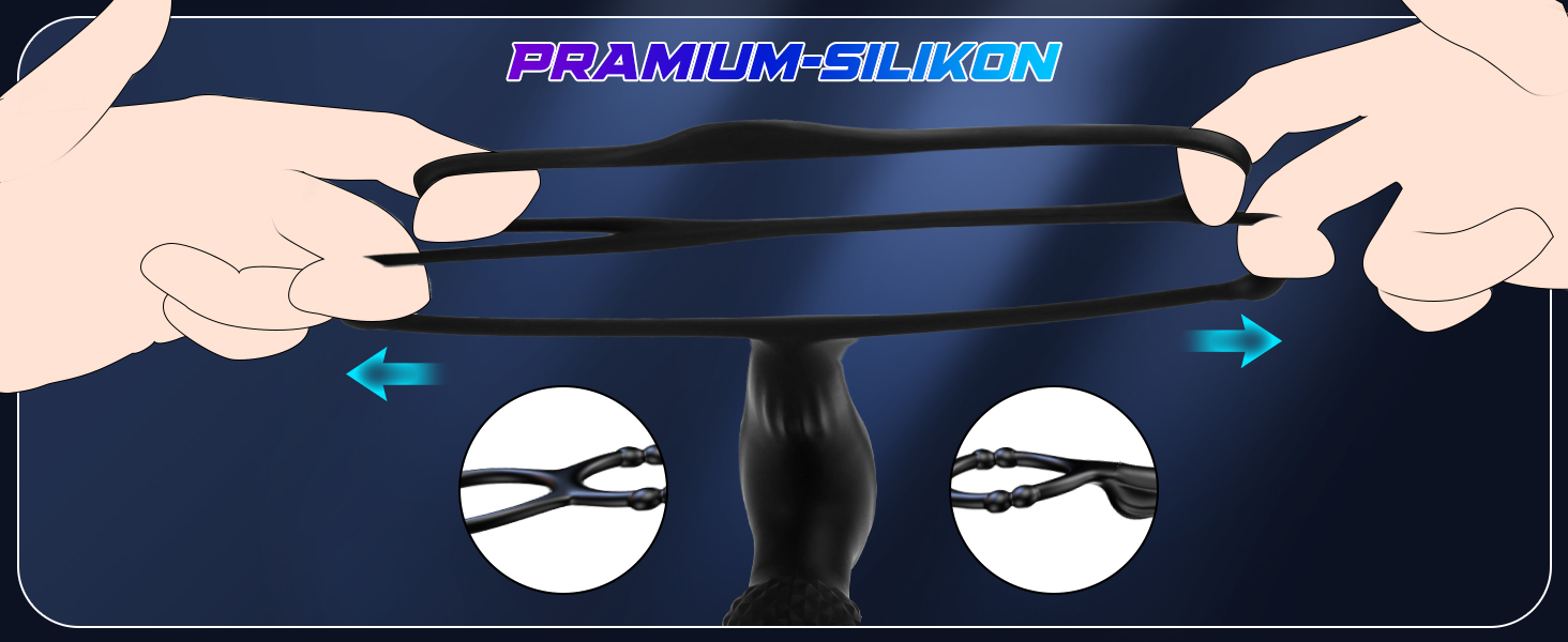 Анальний вібратор для чоловіків з пультом керування та кільцями для пеніса - 7 режимів вібрації, 3 насадки