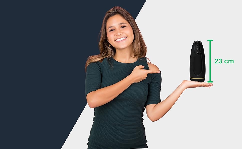 Електричний мастубатор для чоловіків Nappex Branco з потужним всмоктуванням та вібрацією, режим оргазму, чорний