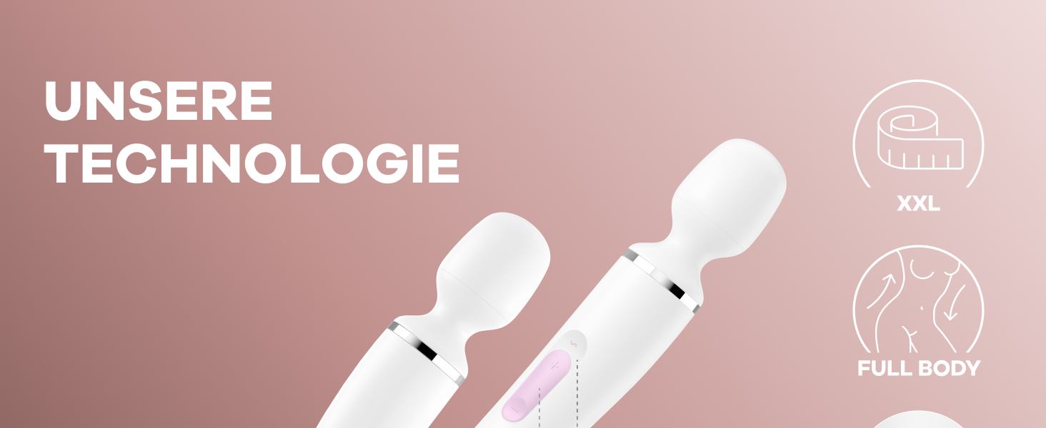 Satisfyer Wand-er Woman: Масажер-паличка з 50 режимами вібрації | Інтимні іграшки для жінок та чоловіків | Тихий та потужний вібратор для тіла | Білий колір