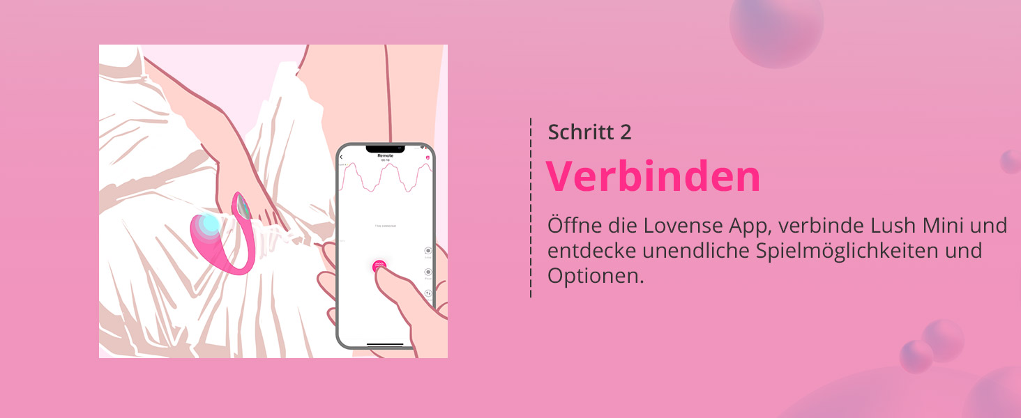 LOVENSE Lush Mini - міні-вібратор з дистанційним керуванням, 10000+ режимів, водонепроникний, для соло та парних ігор, ідеальний у подорожах