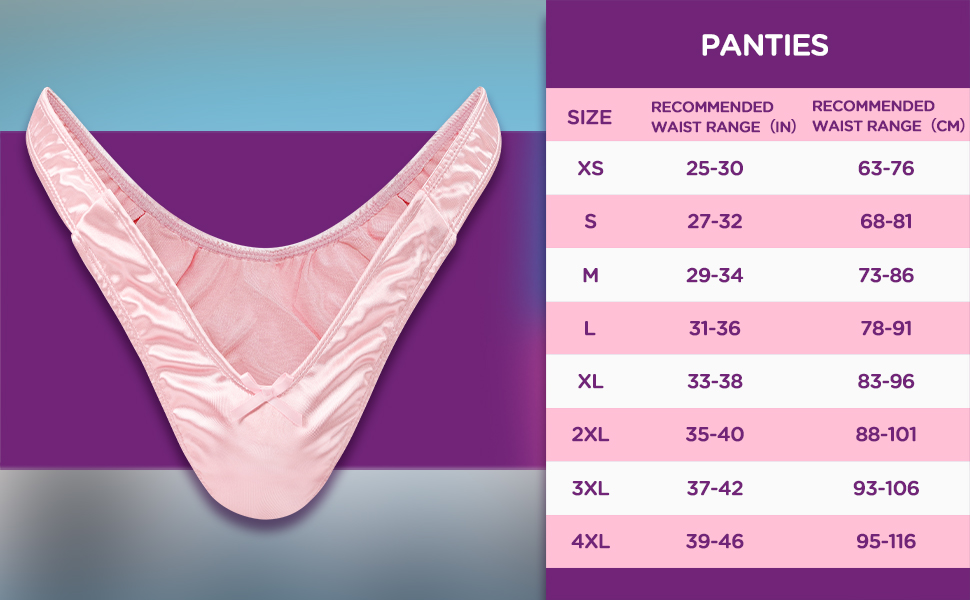 Танга-шорти LittleForBig з прихованим гафелем, гладкі шовкові, чорні - для кросдресерів та трансгендерних осіб