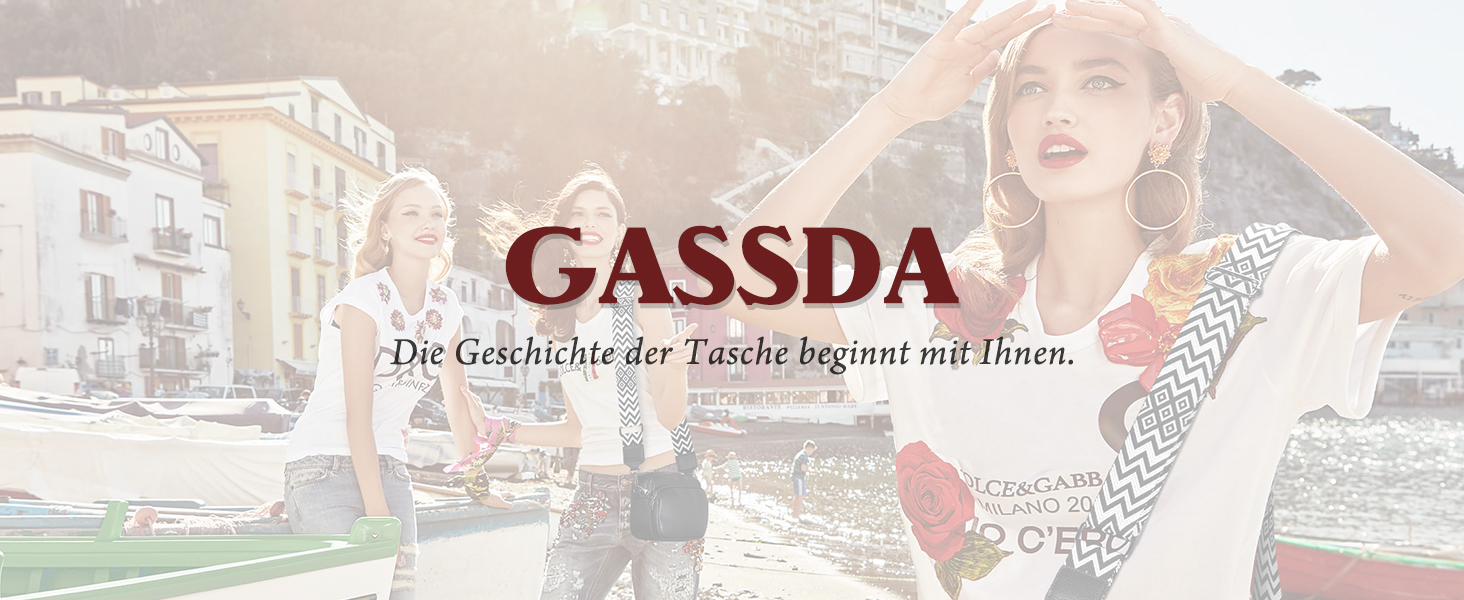 Жіноча сумка-кросбоді GASSDA: маленька сумка через плече з екошкіри (PU), бежева, з від’ємним ременем