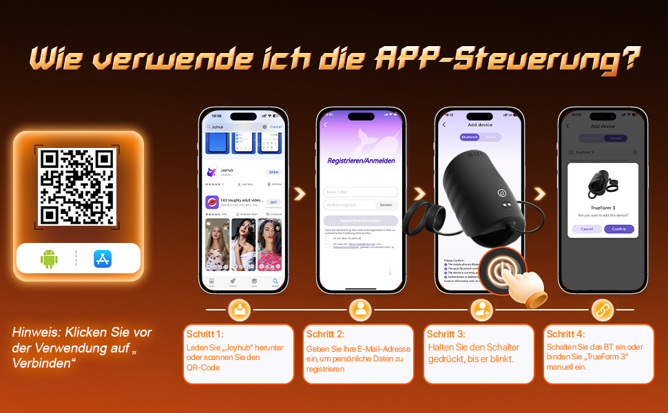 Мастубатор для пар з 9 вібраціями та APP-керуванням, преміум якість, чорний