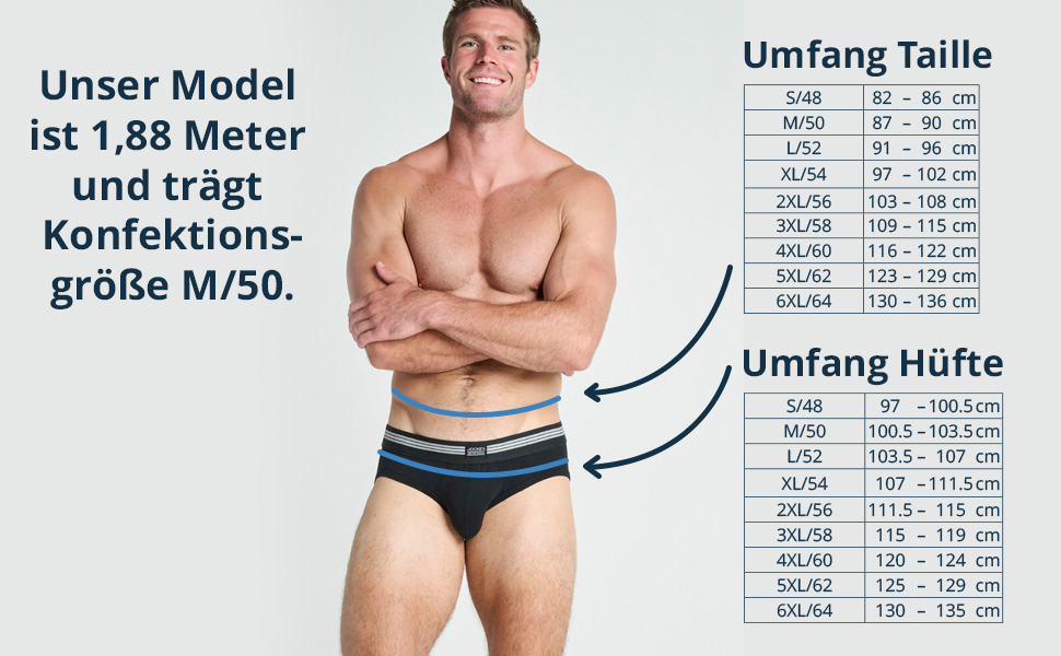 Труси чоловічі Jockey Cotton Stretch, 3 шт. в упаковці, бавовна та еластан, середньою посадкою, чорний колір, XL