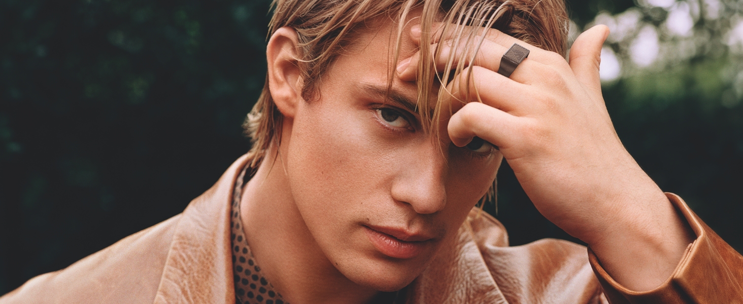 Чоловічий браслет Emporio Armani зі сталі та шкіри з розкладним замком, чорний
