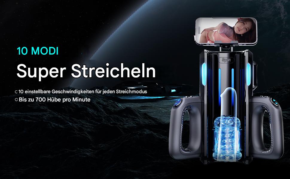 Електричний мастурбатор Leten Cannon King Pro з тримачем для телефону, 2 насадки, подвійні ручки, голосове управління та 10 режимів вібрації. Іграшка для чоловіків