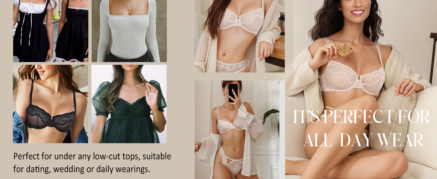 Чорний бюстгальтер Lemorosy з кісточками, мереживний, напівпрозорий, балконет, без підкладки, сітка, 75E