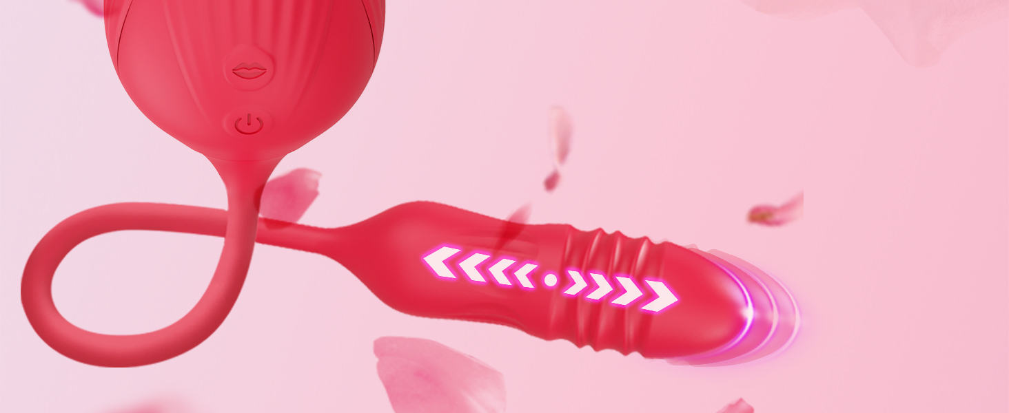 Вібратор для жінок Swing G-Spot з 10 режимами лизання та кусання, рожевий вібратор-дилда для стимуляції клітора, дорослий секс-іграшка для жінок та пар (GM23P-RD)